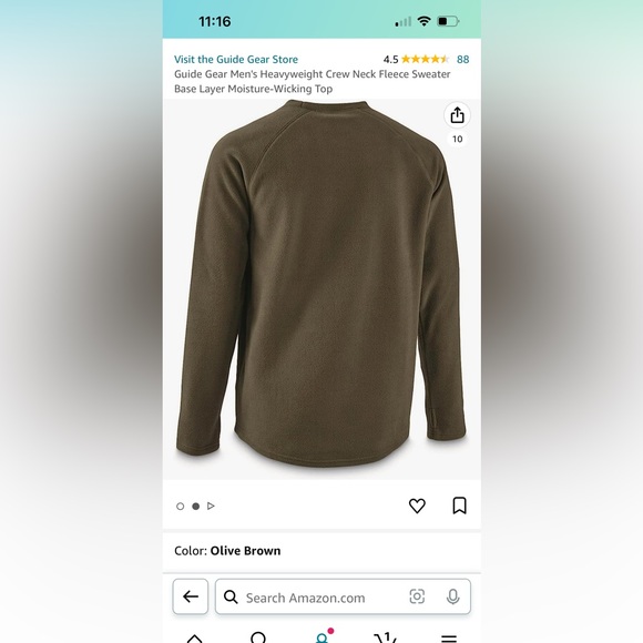 Guide Gear - Men's Fleece Base Layer Sweater and Long Underwear Bottoms - Picture 2 of 4